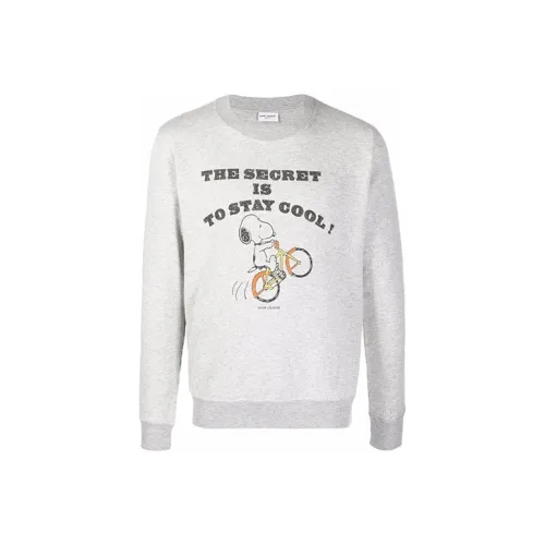 SAINT LAURENT Толстовка Мужская Серого цвета