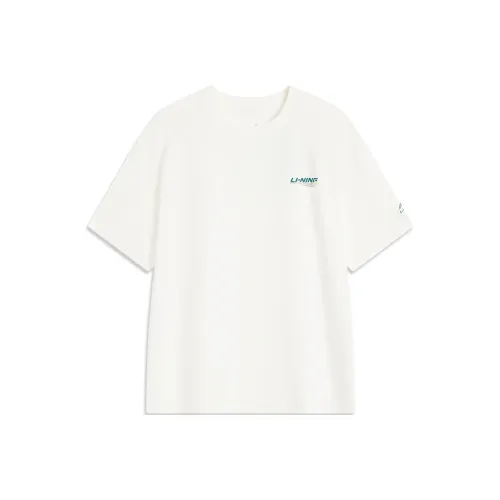 LINING Sports Life Collection Сливочный Унисекс Т-рубашки