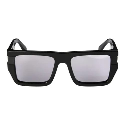 OFF Белый Ацетат Прямоугольные Солнцезащитные очки Унисекс Черный