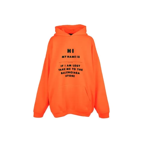 Balenciaga Толстовка Мужской Ярко-Оранжевый