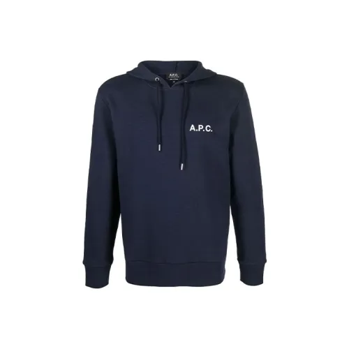 A.P.C Темно-синие мужские свитшоты