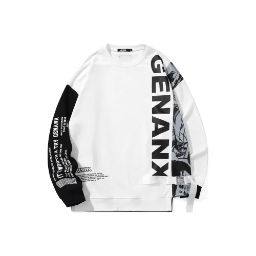 GENANX Белый Унисекс Свитшоты
