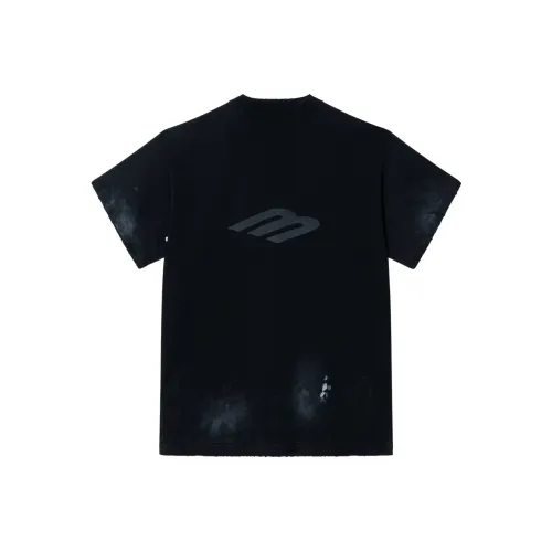 Balenciaga FW24 T Рубашка Свободного кроя Мужская Синие Серые