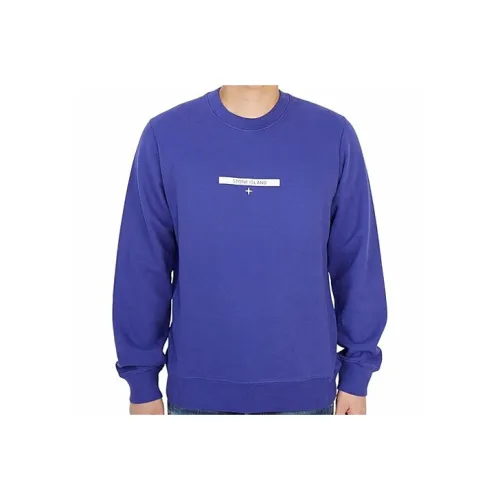 STONE ISLAND Синий Унисекс Свитшоты