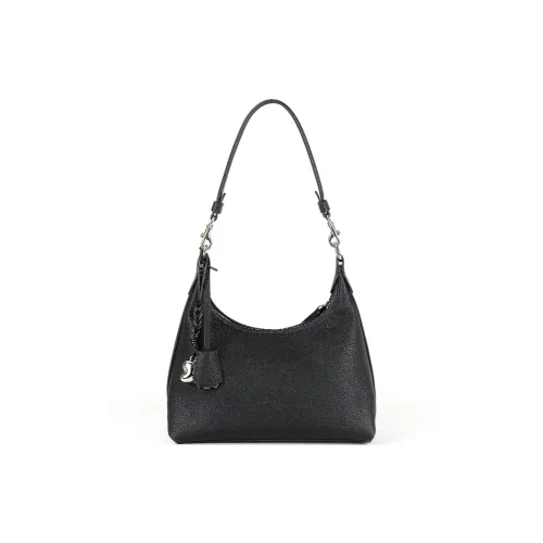 YOCAMU Сумка на плечо из натуральной коровьей кожи средний размер женская черный белый