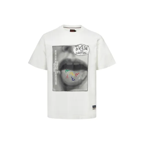 EVISU Белая Мужская T-Рубашка