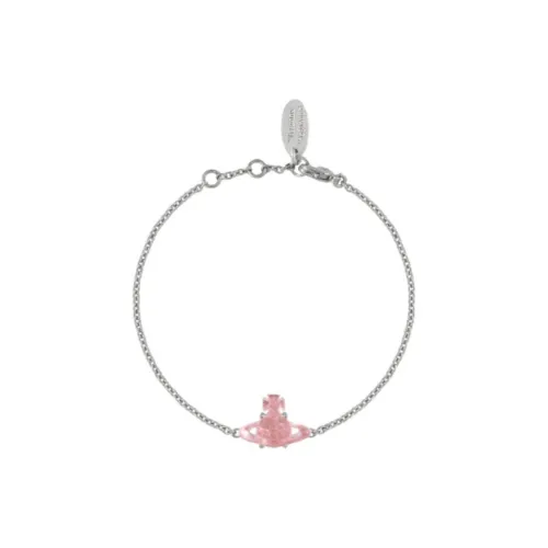 Вивьен Вествуд Искусственный кристалл Saturn Прозрачный Cyberpunk Позиционирование стиля Браслет Женские Серебристый Розовый