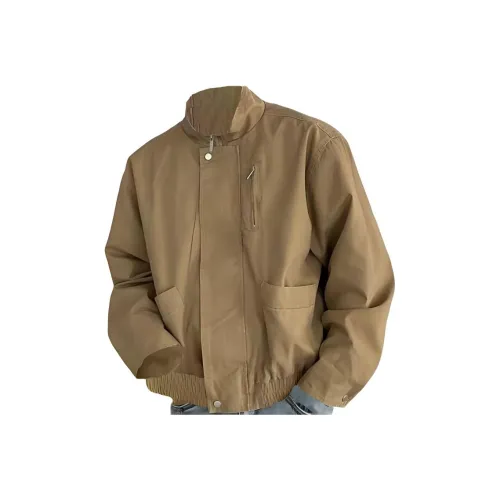 GOODHENLCE Куртки и пальто унисекс хаки