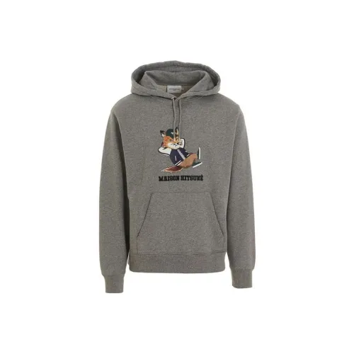 Maison Kitsune Серый Мужской Свитшот