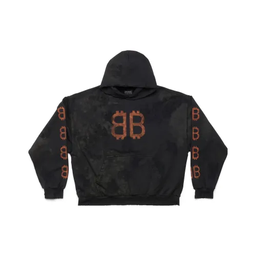 Balenciaga FW23 Свитшот Мужской Регулярный крой Черный