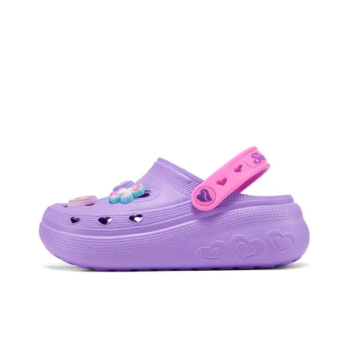 Skechers Kids Устойчивые к истиранию Дышащие Низкие Сандалии с Низким Верхом Лавандовые Детские