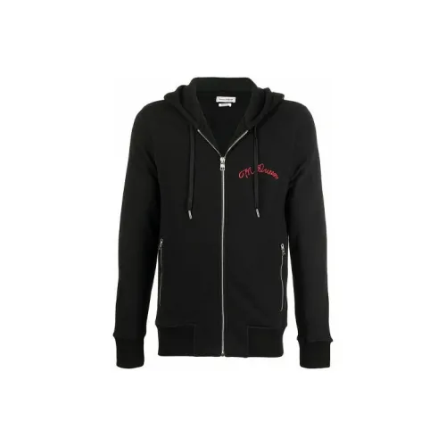 Alexander McQueen Свитшот Куртка Мужская Черная