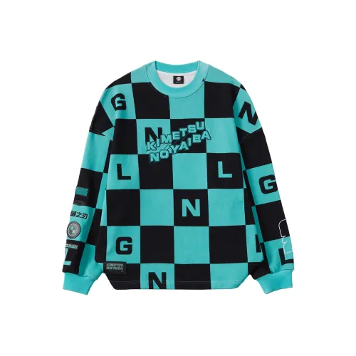 Lng X Demon Slayer Неоновый зеленый Унисекс Свитшоты