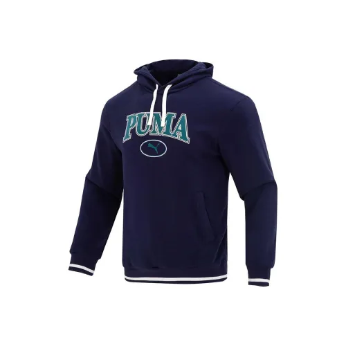 PUMA SpongeBob SquarePants Co Брендированная Серия Темно-Синие Мужские Толстовки