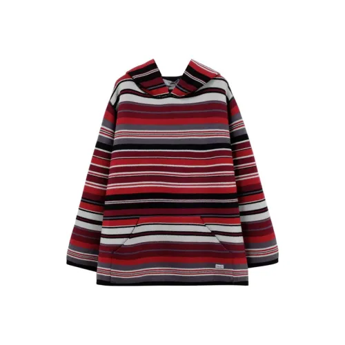 F426 Красный и Белые полосы Унисекс Свитшоты