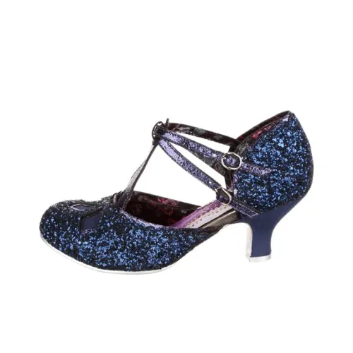 IRREGULAR CHOICE Golden Age Квадратный каблук Высокие каблуки 6 см Женские Синий Широкая посадка