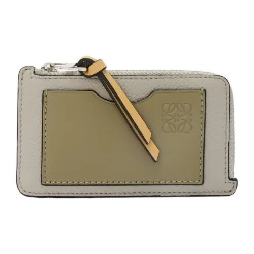LOEWE Коровья кожа Держатель для карт Женский Серый и Зеленый