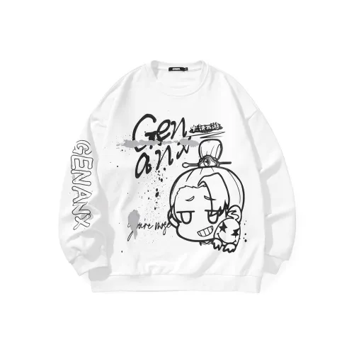 GENANX Белый Унисекс Свитшоты