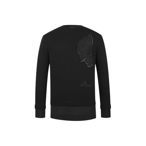 BOINIGAN VANITA Круглый вырез Стандартный Свитшот Мужской Черный