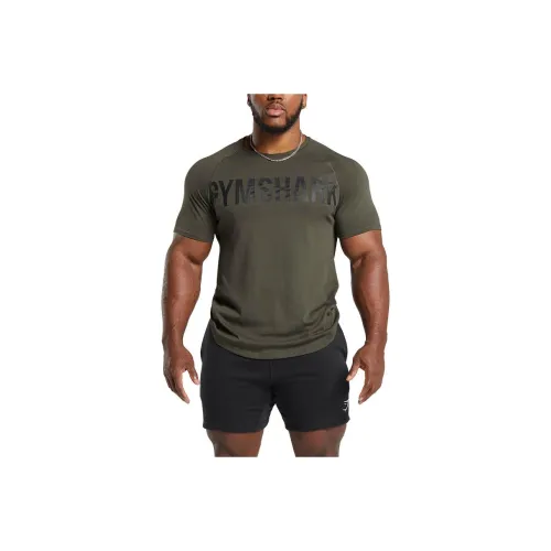 GYMSHARK T-Shirt Мужской Оливково-зеленый