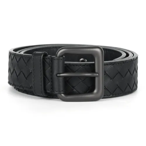 Bottega Veneta Ремни из коровьей кожи Мужской Черный Ширина 3,5 см