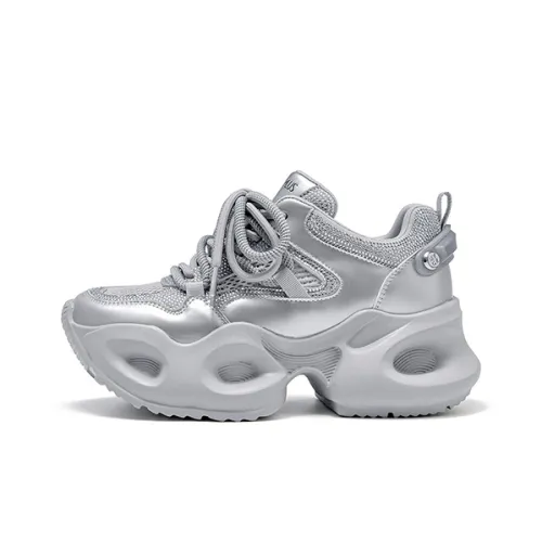 FIVE PLUS Амортизация Легкий Увеличение Высоты Низкий Топ Толстая Подошва Кроссовки Женские