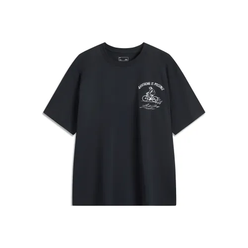 LINING Sports Trend Series T-Shirt Унисекс Глубокий Синий