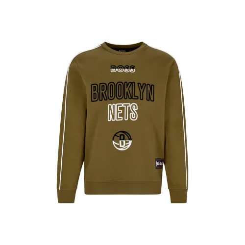 Hugo Boss Мужские Свитшоты Коричневого и Зеленого Цвета