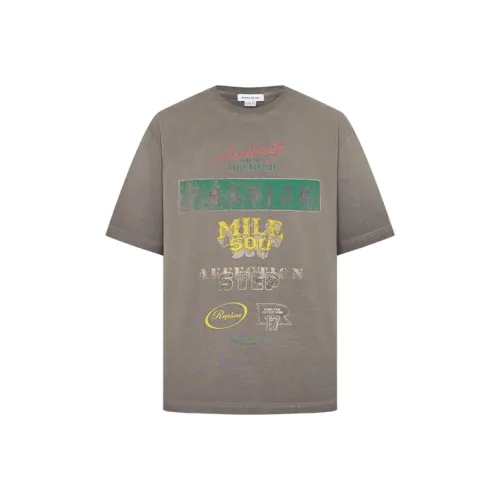 URBAN REVIVO Холодный серый Мужская футболка с коротким рукавом