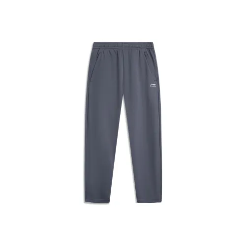 LINING Sports Life Collection Вязаные тренировочные брюки Мужские Чернила Водяной серый
