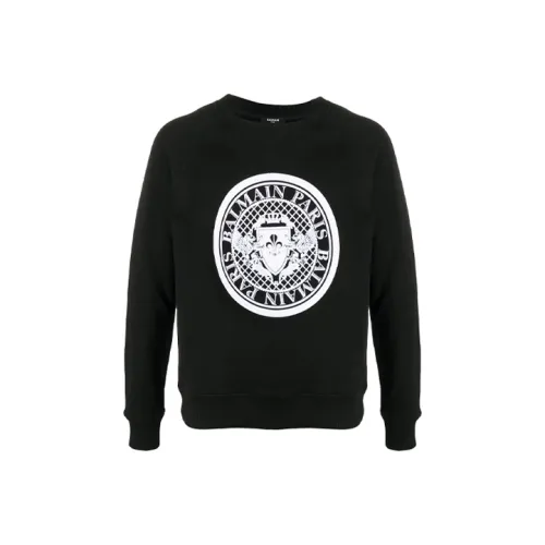 BALMAIN Черные Мужские Свитшоты