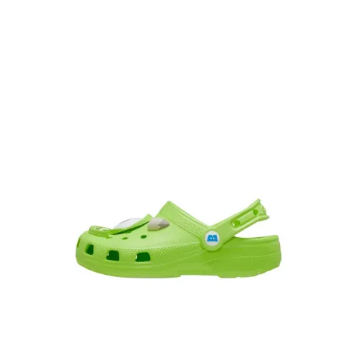 Monsters INC x Crocs Classic Clog Низкий топ Устойчивый к истиранию Детские сандалии Зеленый