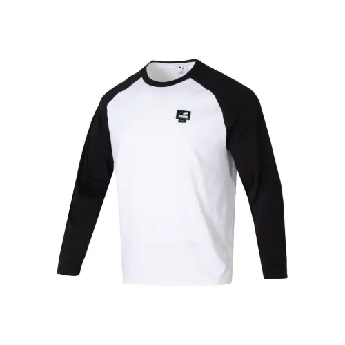 PUMA Черный Белый Мужская T-Рубашка
