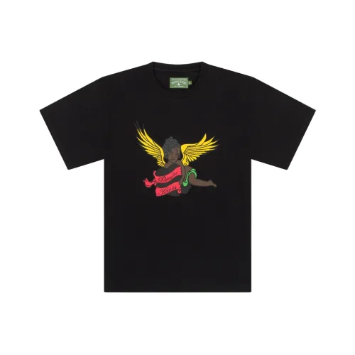 Denim Tears Co-brand Black Cherub Series T-Shirt Unisex Black