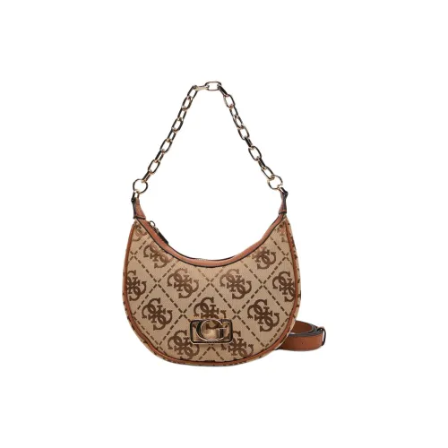 GUESS Сумка через плечо с принтом маленькая сумка на плечо женская коричневая и бежевая