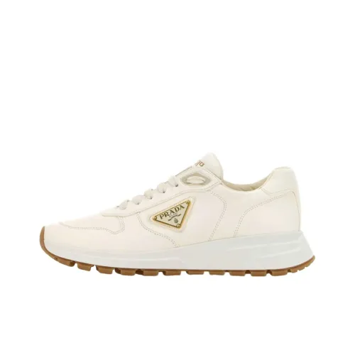 PRADA Низкий топ Повседневная обувь Мужская Экрю