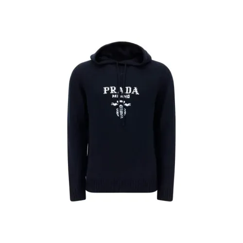 PRADA Темно-синий Мужские Свитшоты