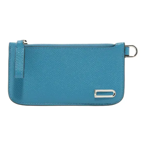 Delvau Alpina Рельефная голень из телячьей кожи держатель для карт женский синий