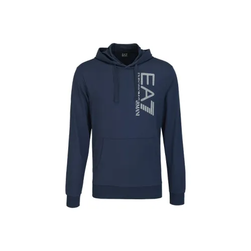 EMPORIO ARMANI Темно-синие мужские свитшоты