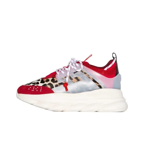 VERSACE CHAIN REACTION Низкий топ Повседневная обувь Мужская Красная