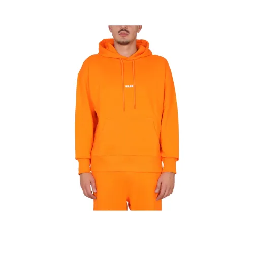 MSGM Оранжевый Красный Мужской Свитшот