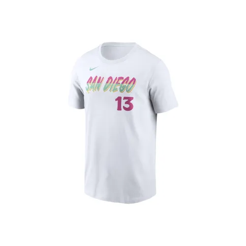 nike Manny Machado SAN DIEGO PADRES Городской Connect Fuse T-Рубашка Мужская Белая