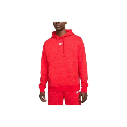 Nike Red Men's Hoodies Найк Красный Мужские Толстовки
