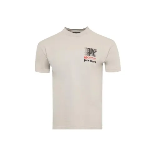 PALM ANGELS T-Shirt Мужской Светло-Серый