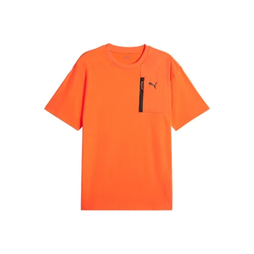 PUMA T-Shirt Мужской Ярко-Оранжевый