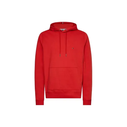 Tommy Hilfiger FW23 Флаг Логотип Толстовка Топы Толстовка Мужской Красный