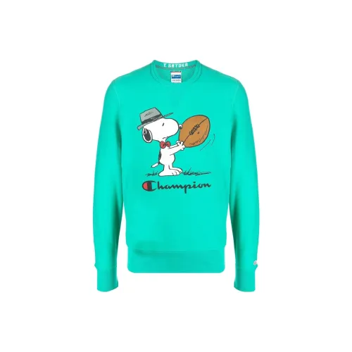 Champion X PEANUTS 22 Свитшот Унисекс Зеленый