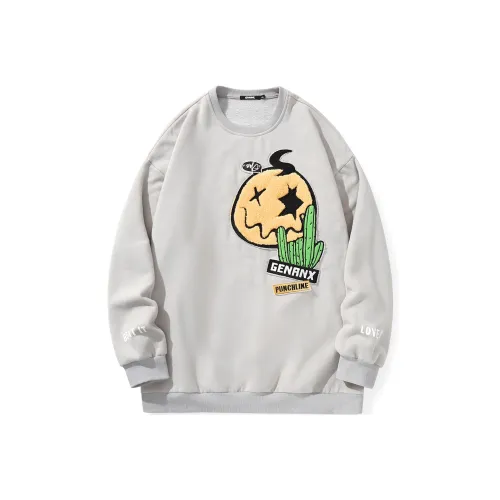 GENANX Серый Унисекс Свитшоты