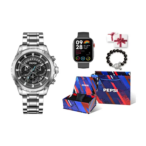 Pepsi Кварцевый механизм Мужские часы 44mm*44mm*12mm Черный