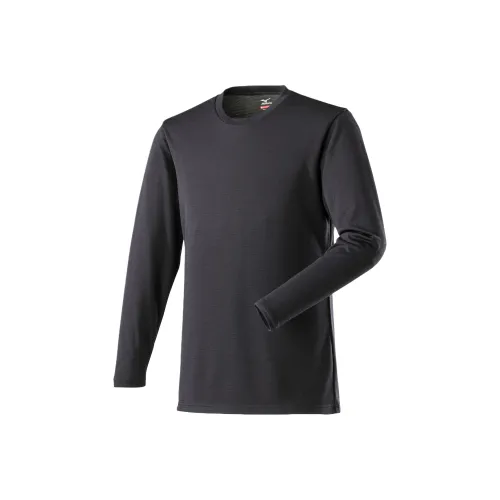 Mizuno Breath Thermo T Shirt Unisex Black 09 Mizuno Breath Thermo T-рубашка унисекс черного цвета 09